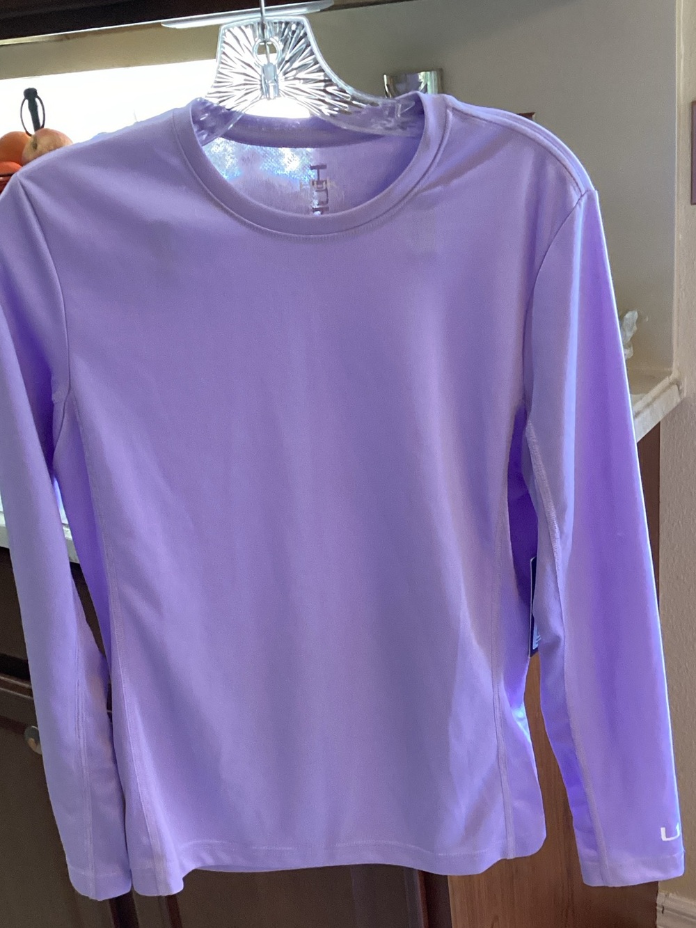 Huk Long Sleeve Crewneck Top - Light Purple Lavender